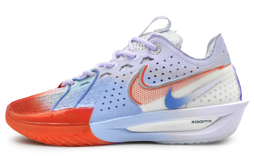 Nike Air Zoom G.T. Cut 3 EP Cushioned Wear-Resistant Coverage Low-Top Basketball Shoes Unisex Blue Purple Gradient