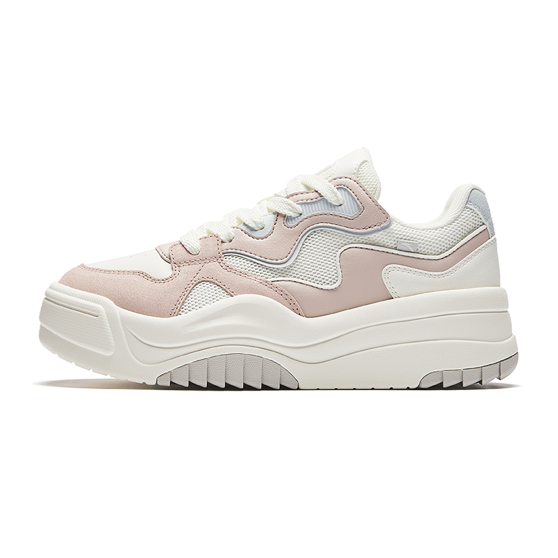 Anta Egg Baby Shoes 2.0 Height Increasing Lightweight Low-Top Skateboard Shoes Women's Lotus Gray