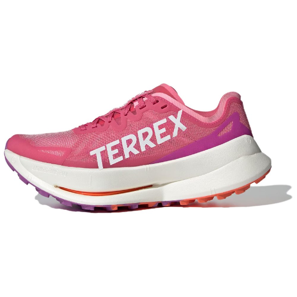 Adidas TERREX AGRAVIC SPEED Anti-Slip Wear-Resistant Low-Top Trail Running Running Shoes Women's Pink Purple White