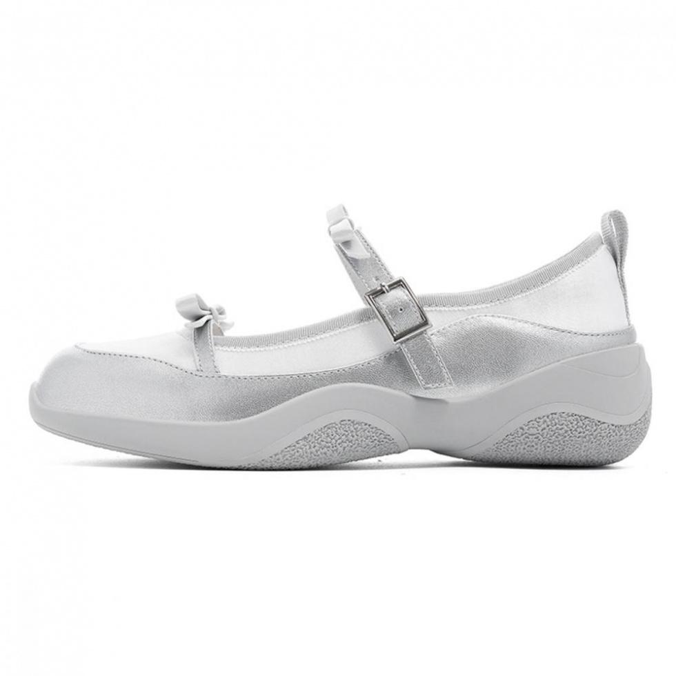 EBLAN Chunky Heel Mary Jane Shoes Women's Silver
