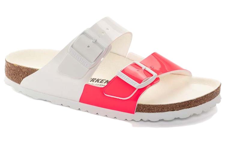 Birkenstock Arizona Split Birko Flor Narrow Fit Sandals 'Patent Neon Pink White' Women's купить в интернет-магазине Yoocart с быстрой доставкой по России.