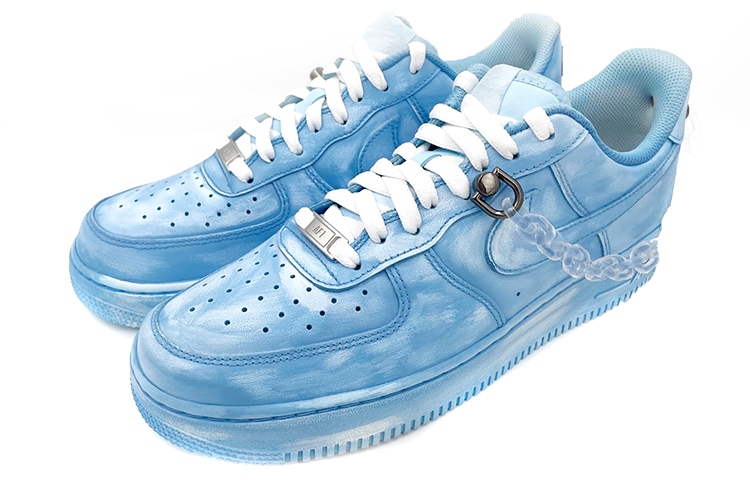 Nike Air Force 1 Air Force 1 Low Top Skateboard Shoes Men's Blue