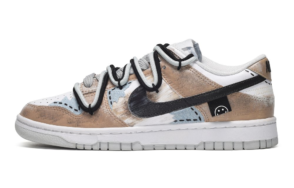 Nike Dunk CUS ID Apocalypse Style Spring Semester Low-Top Skateboard Shoes Women's Black Brown