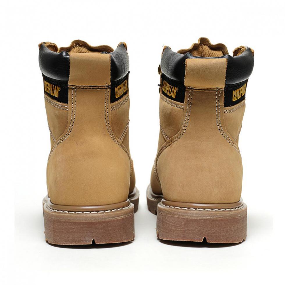 CAT Breathable Wear Resistant Cushioning Slip Resistant Short Outdoor Boots Men's Brown Yellow купить в интернет-магазине Yoocart с быстрой доставкой по России.