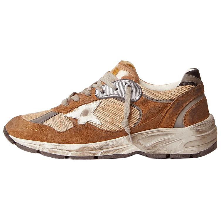 Golden Goose Dad Star Low top Casual Shoes Men's Brown Distressed Style