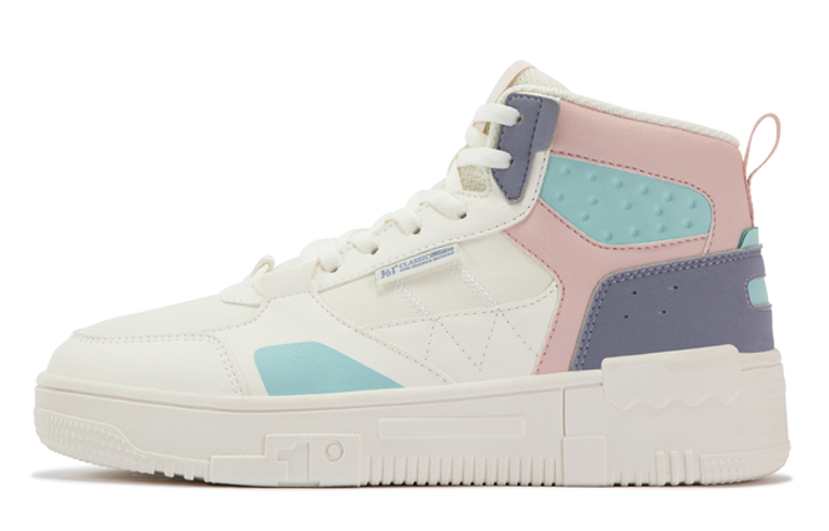361° Anti-Slip Wear-Resistant Mid-Top Winter Padded Casual Shoes Women's Feather White/Light Peach Pink