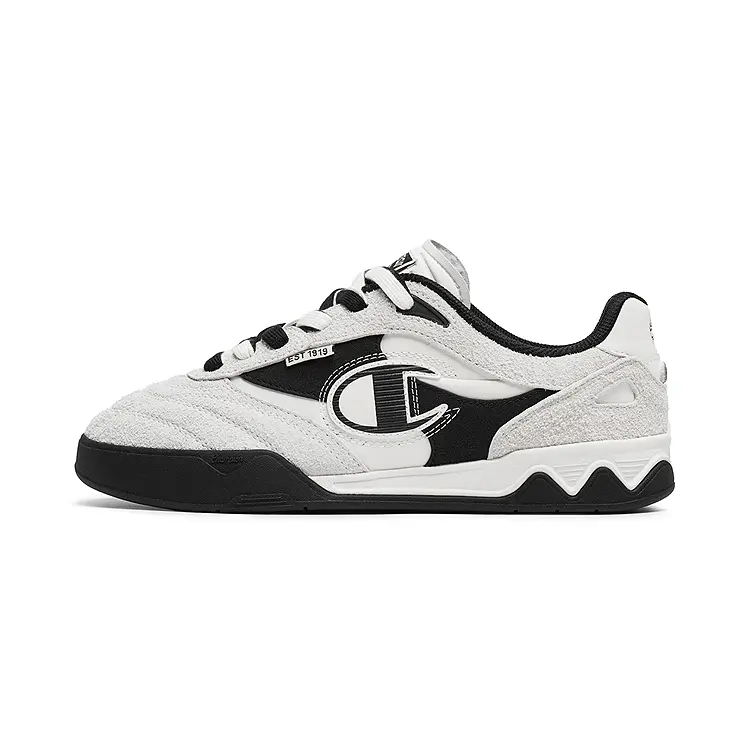 Champion Woven Foot Training Shoes Balance Low Top Skateboard Shoes Men's Milk White/Black