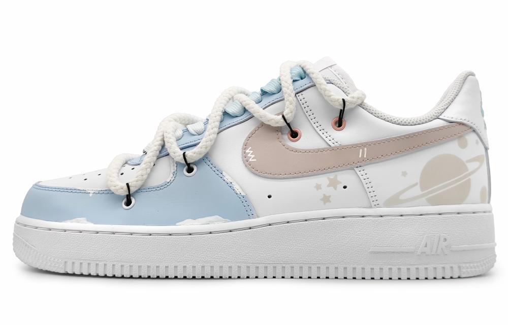 Nike Air Force 1 07 Coverage Warm Low-Top Skateboard Shoes Men's Light Blue
