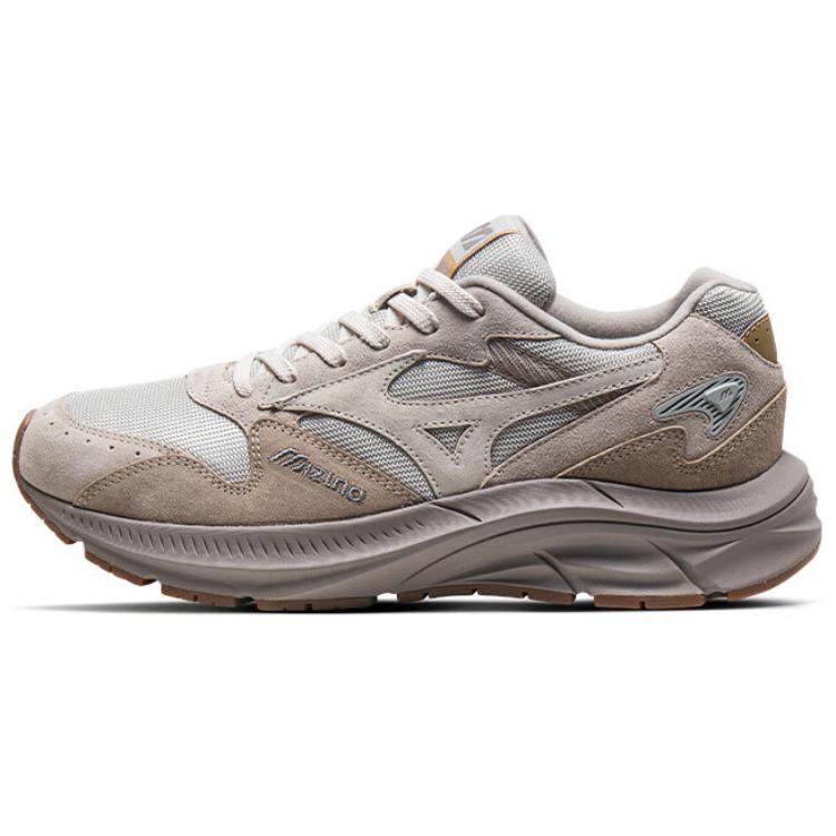 Mizuno Pi Retro Anti-Slip Wear-Resistant Low-Top Running Shoes Unisex Light Gray/Stone Gray