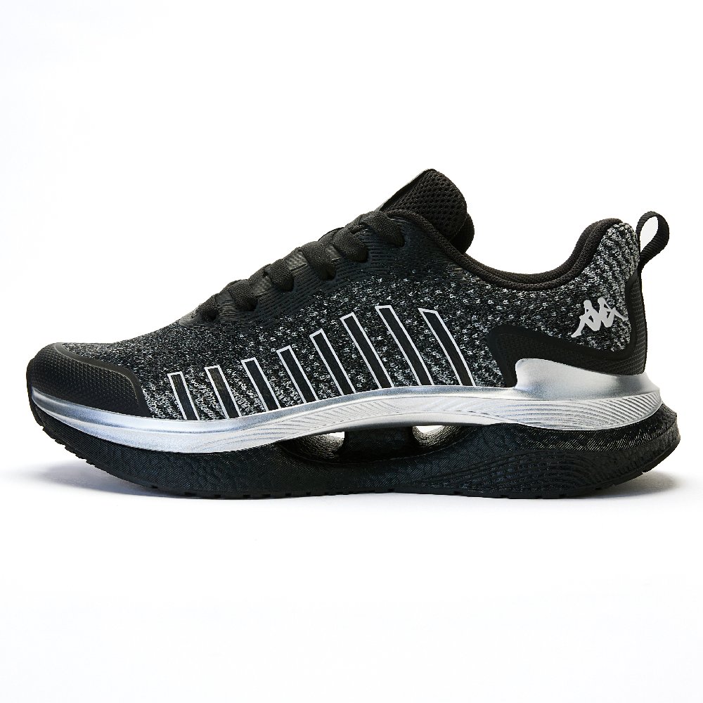 Kappa Anti-Slip Wear-Resistant Breathable Lightweight Low-Top Running Shoes Unisex Black