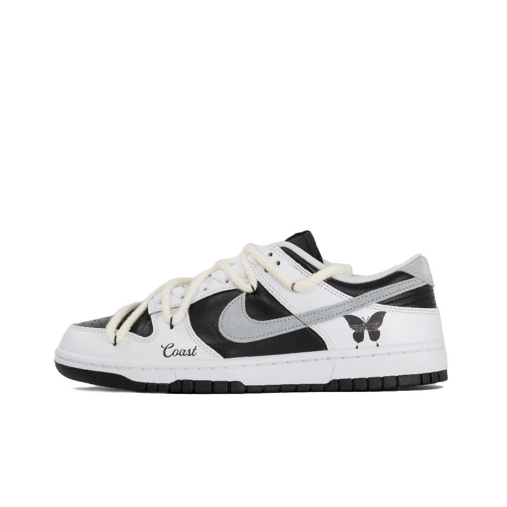 Nike Dunk Skateboard Shoes Unisex Low Top Black, White