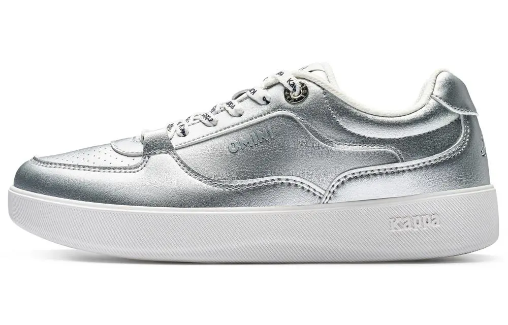 Kappa Back to Back Anti Slip Wear Resistant Low Top Skateboard Shoes Women's Silver
