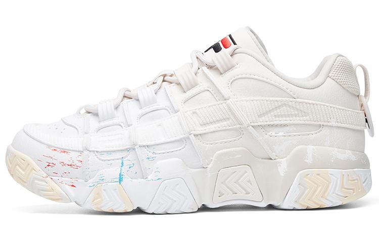 FILA FUSION ADE Barricade Cushioned Wear-Resistant Breathable Low-Top Vintage Basketball Shoes Women's White