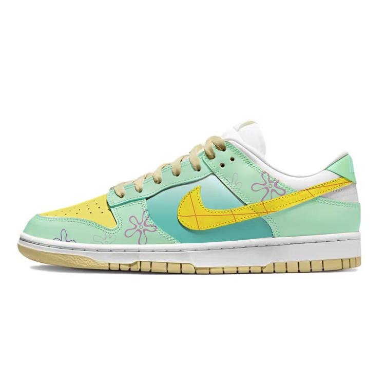 Nike Dunk Anti-Slip And Wear-Resistant Quick Dry Low-Top Skateboard Shoes Men's Yellow Green