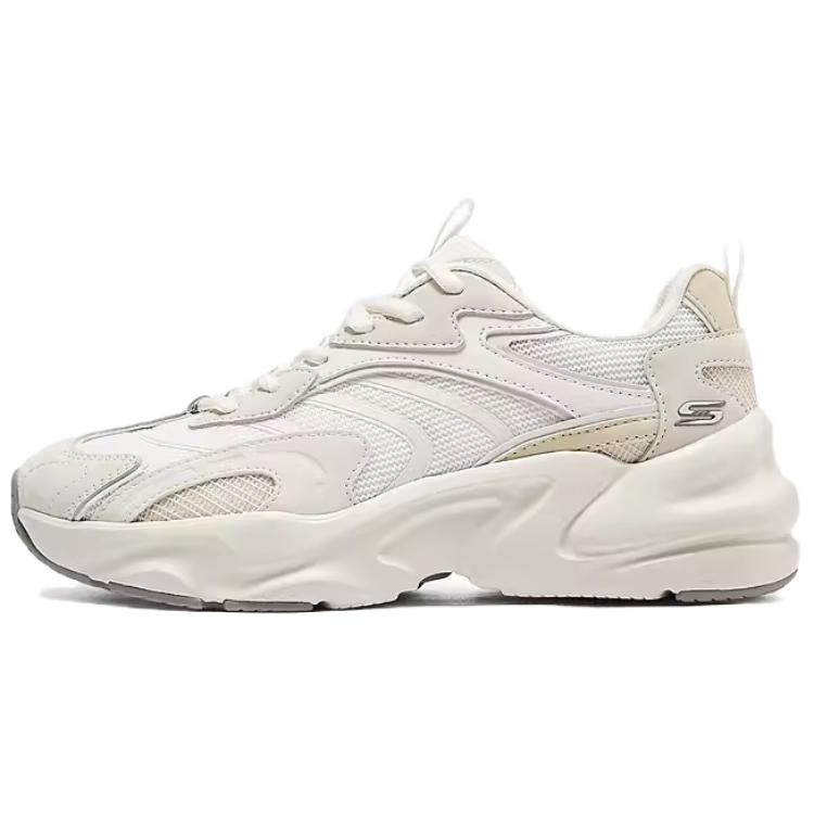 Skechers DLITES Cushioning Anti-Slip And Wear-Resistant Low-Top Chunky Sneakers Men's White