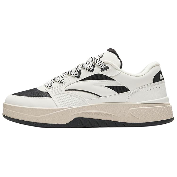 Anta Life Collection Wear-resistant And Lightweight Low-Top Skateboard Shoes Men's White Black