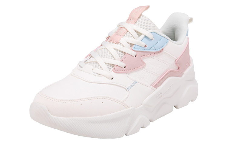 361° Non slip Lightweight Low Top Running Shoes Women's White Blue Pink