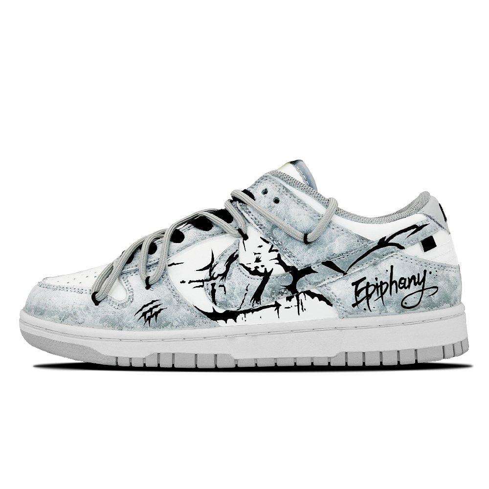 Nike Dunk Mad Innovation, Ink Stained Onslaught Abrasion Resistant Low top Skateboard Shoes Men's Gray