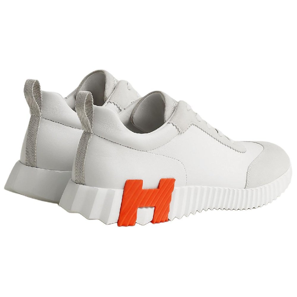 HERMES Bouncing Low-Top Casual Shoes Men's White