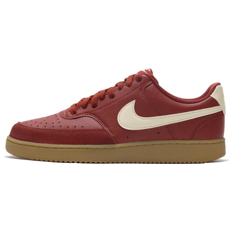 Nike Court Vision Cushioning, Lightweight, Breathable Low Top Skateboard Shoes Men's Red White