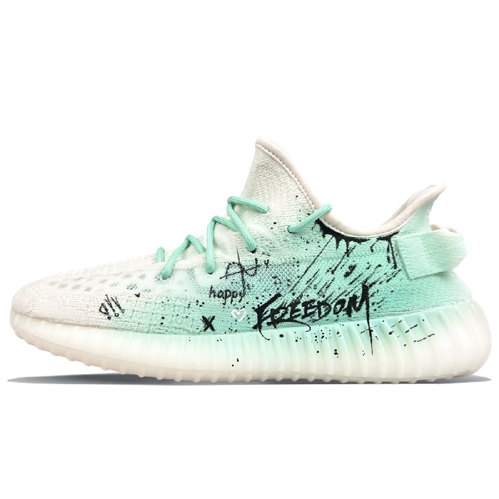 Adidas Originals Yeezy Boost 350 V2 Abrasion Resistant Low Top Casual Shoes Unisex White