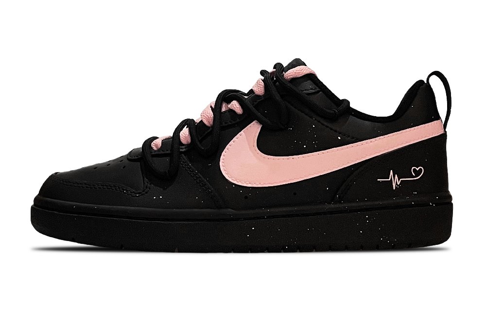 Nike Court Borough 2 Anti-Slip Wear-Resistant Low-Top Skateboard Shoes GS Black