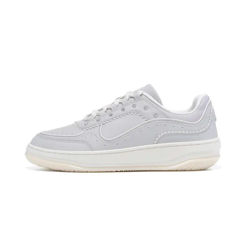 LI-NING 1990 Classic Collection Coverage Cushioning Low-Top Skateboard Shoes Women's Drip Gray