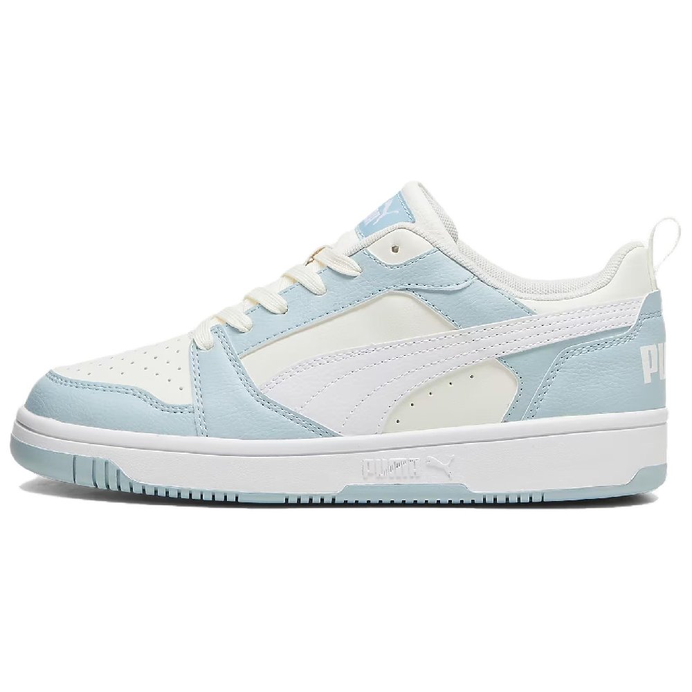 PUMA Rebound V6 Low Top Skateboard Shoes Unisex Gray White