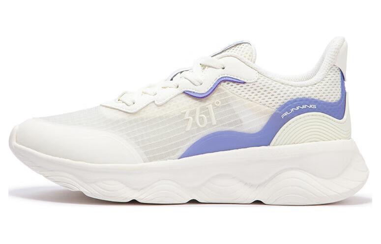 361° Abrasion Resistant Low Top Running Shoes Women's White Purple