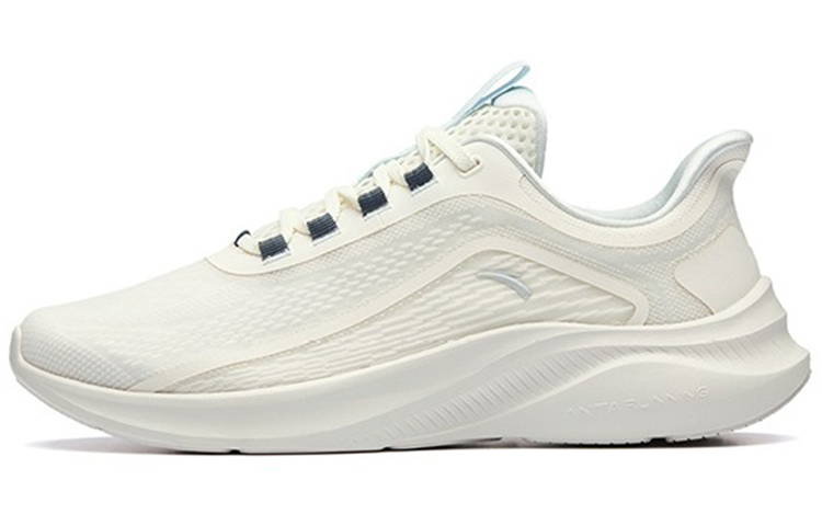 Anta Cushioned Anti-Slip Wear-Resistant Breathable Lightweight Low-Top Running Shoes Men's White Gray Blue