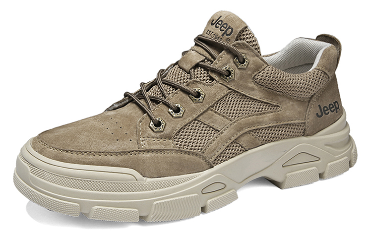 Jeep Mountaineering & Hiking Shoes Men Low Top Khaki купить в интернет-магазине Yoocart с быстрой доставкой по России.