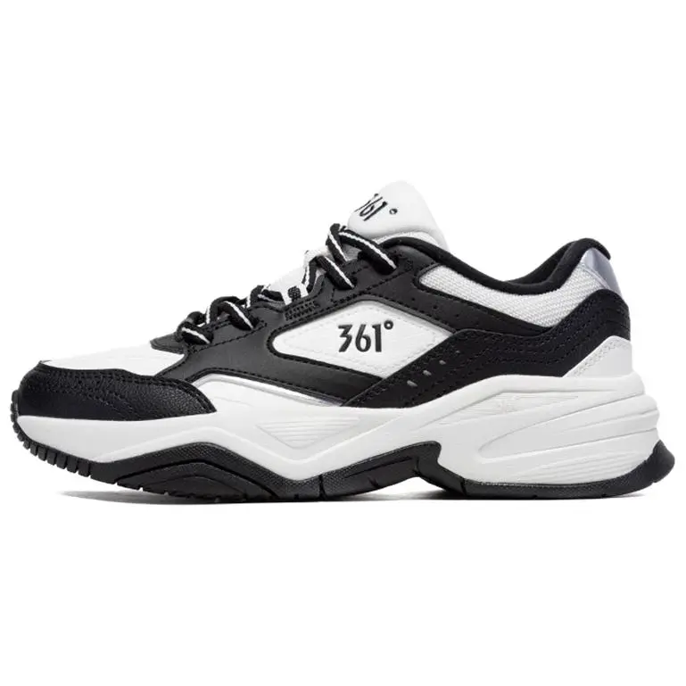 361° Anti Slip Wear Resistant Low Top Chunky Sneakers Women's Black White