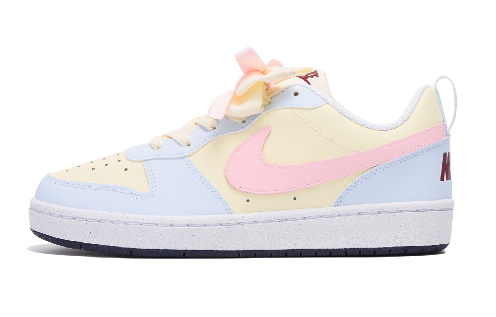 Nike Court Borough Slip-Resistant Coverage Low-Top Skateboard Shoes GS L Blue Pink