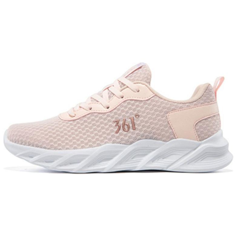 361° Cushioning, Wear Resistant Low Top Running Shoes Women's Pink White