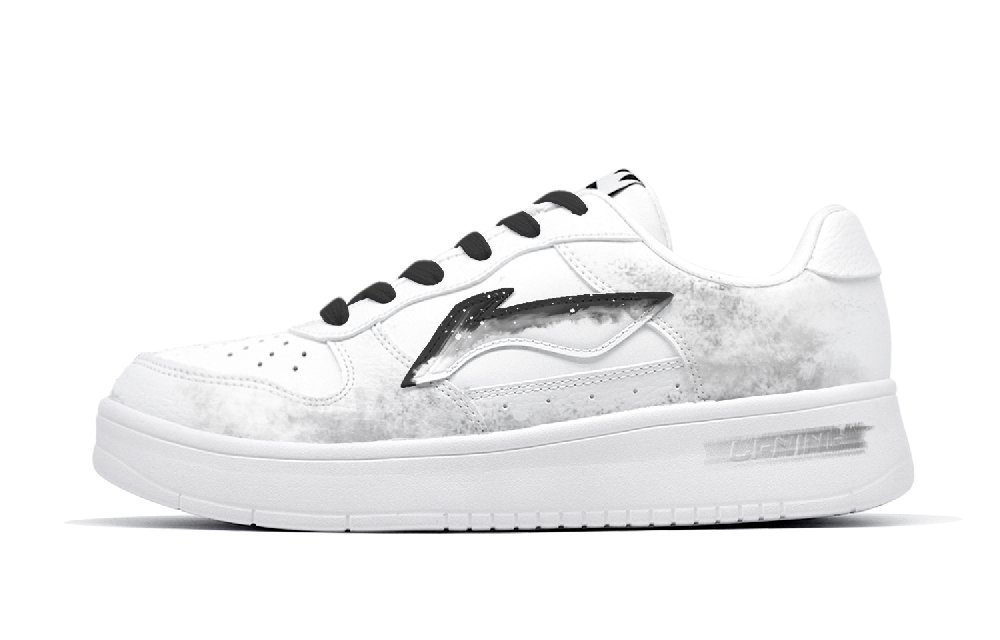 LiNing Pontoon Boats Anti Slip Wear Resistant Low Top Skateboard Shoes Men's White