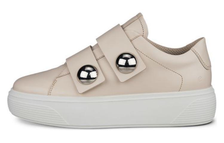 Ecco Low Top Skateboard Shoes Women's Beige