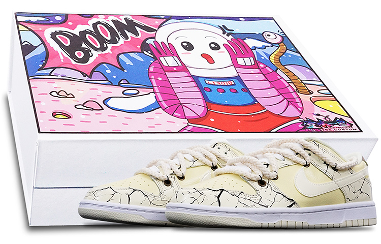 Nike Dunk Coconut Milk Anti-Slip And Wear-Resistant Lightweight Low-Top Skateboard Shoes Men's Beige Yellow