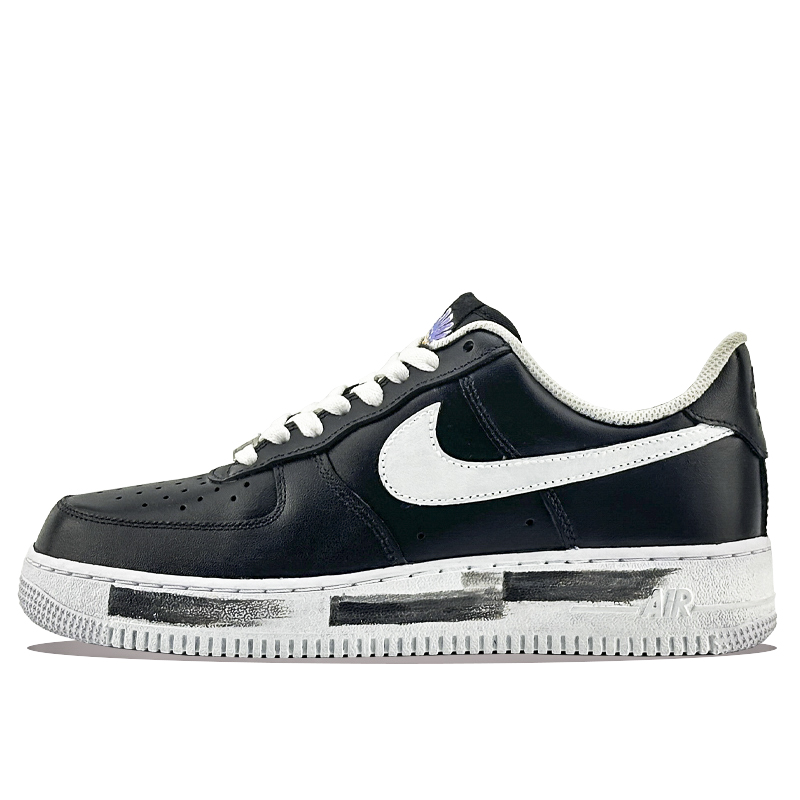 Nike Air Force 1 Abrasion Resistant Low Top Skateboard Shoes Unisex Black