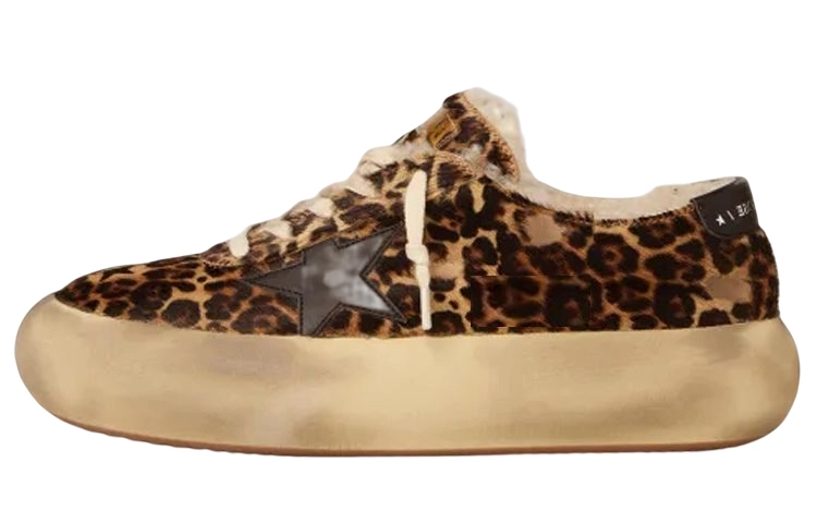 Golden Goose Space Star Low Top Stylish Skateboarding Shoes Men's Brown