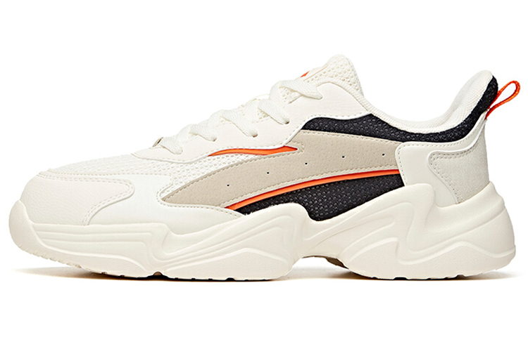 Anta Life Collection Durable Breathable Low-Top Chunky Sneakers Men's White Black
