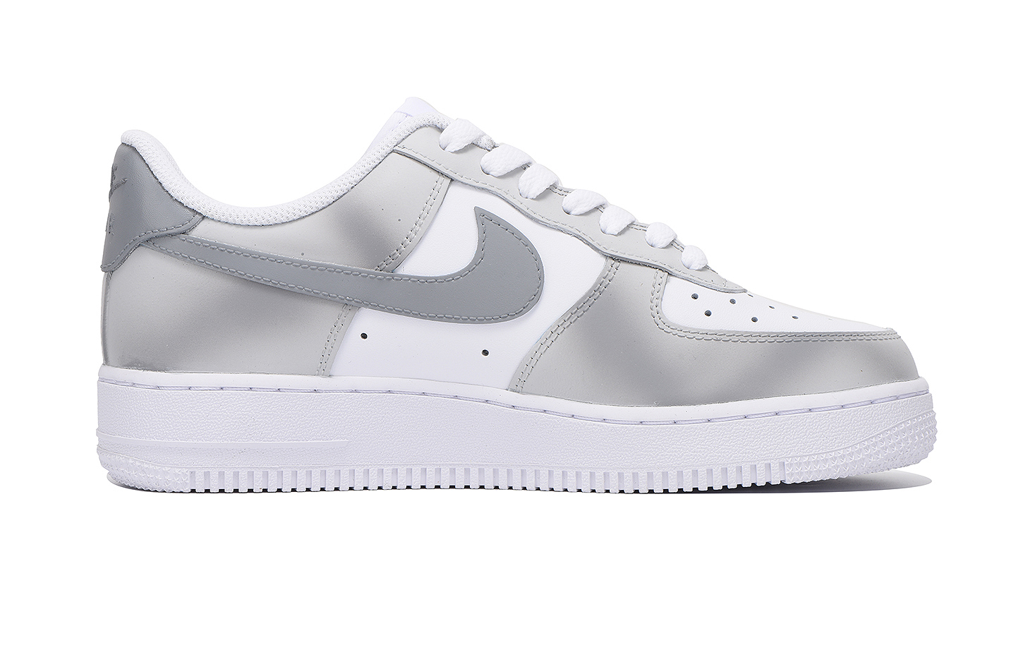Nike Air Force 1 Coverage Slip Resistant And Abrasion Resistant Low Top Skateboard Shoes Unisex Light Gray купить в интернет-магазине Yoocart с быстрой доставкой по России.
