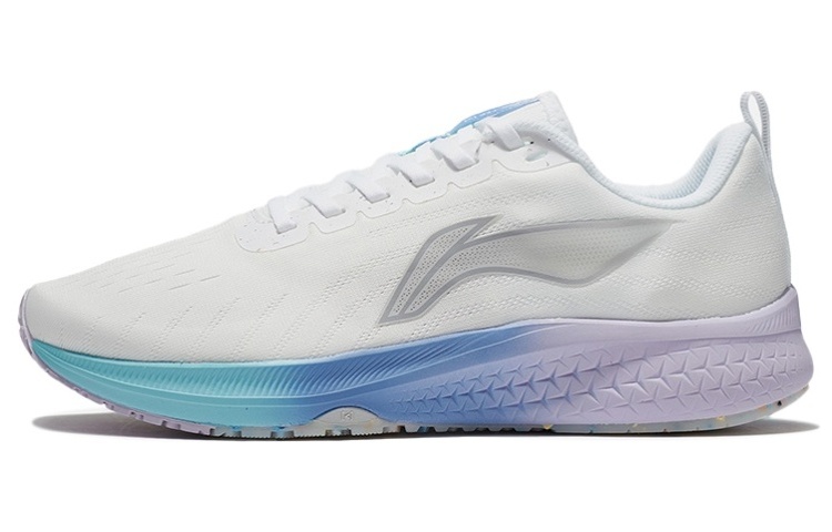 LiNing Red Hare 5 Durable Breathable Low-Top Running Shoes Women's Mist White
