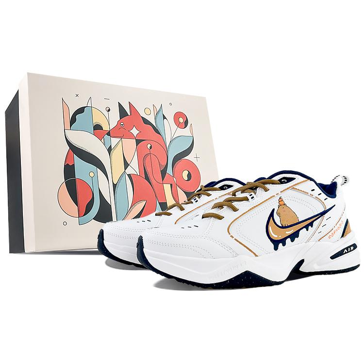 Nike Air Monarch 4 Anti-Slip Wear-Resistant Low-Top Chunky Sneakers Unisex Coffee