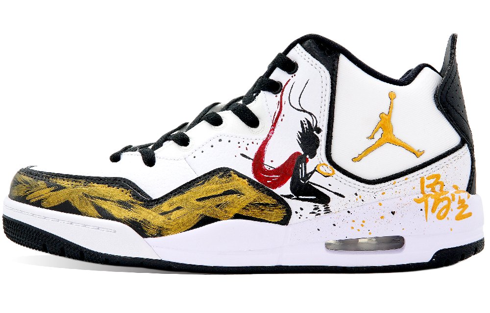 Jordan Air Jordan 3 Mid-Top Vintage Basketball Shoes Men's Black White Red