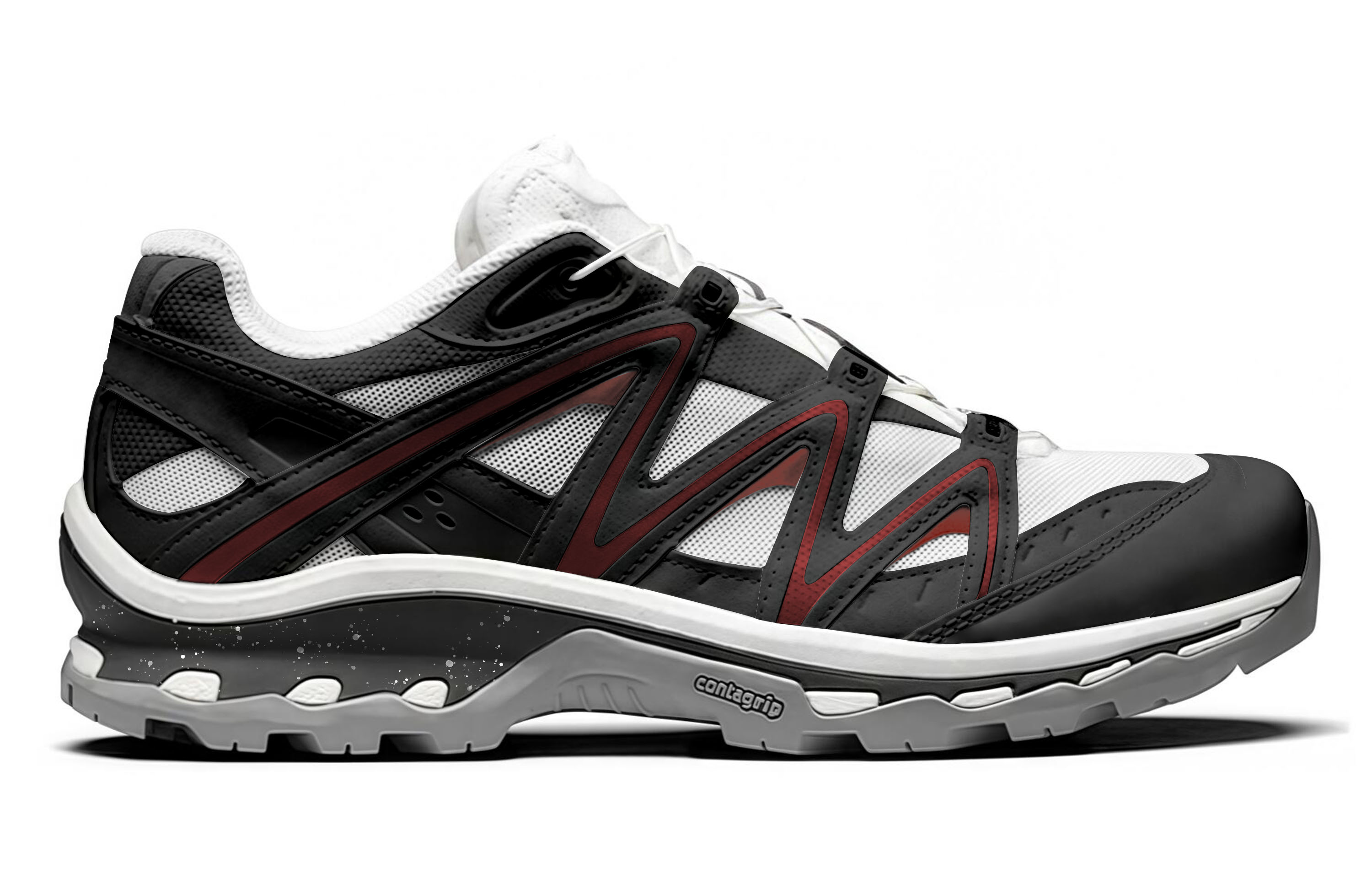 SALOMON XT Quest Red Queen Slip Resistant Low Top Outdoor Shoes Unisex Black Red White купить в интернет-магазине Yoocart с быстрой доставкой по России.