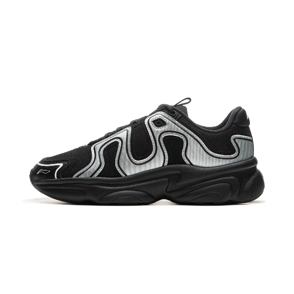 LiNing Coconut Milk 2.0 Dirty Anti Slip Wear Resistant Low Top Casual Shoes Women's Black Silver