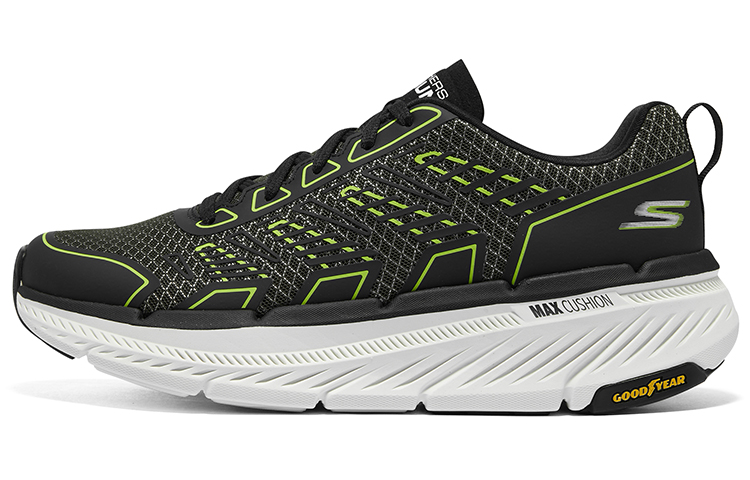 Skechers Max Cushioning Low Top Running Shoes Men's Olive Black