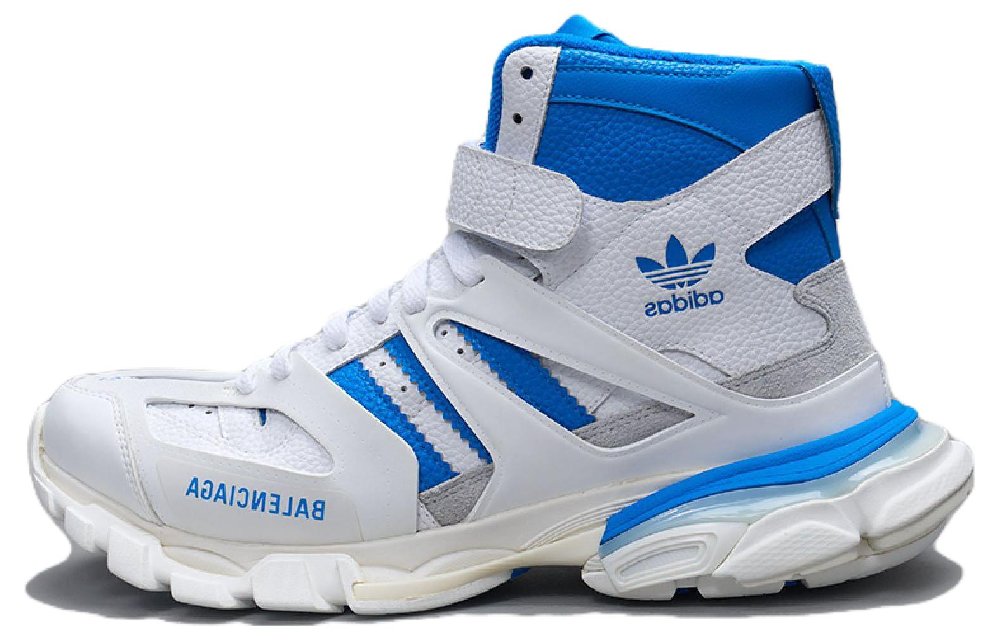 Adidas Originals FORUM Abrasion Resistant Breathable High Top Casual Shoes Women's White Blue