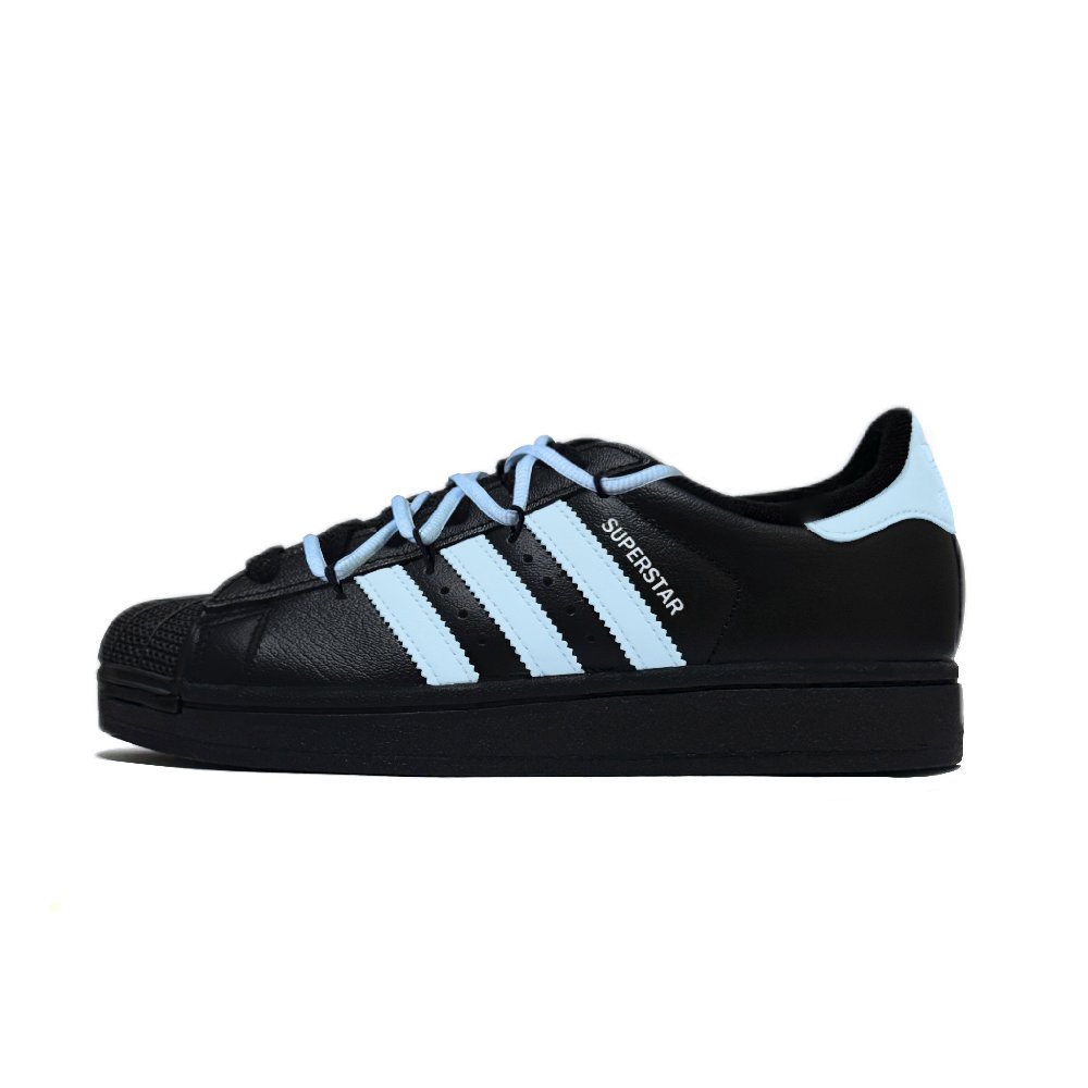 Adidas Originals Superstar 2 Blueberry 1 Abrasion Resistant Low Top Skateboard Shoes Unisex Black Blue
