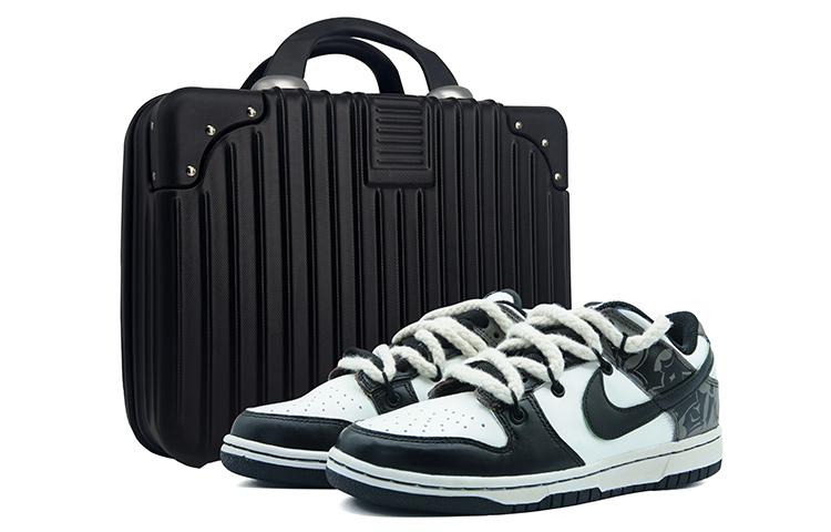 Nike Dunk Low Green Strike Low-Top Skateboard Shoes Women's Black White